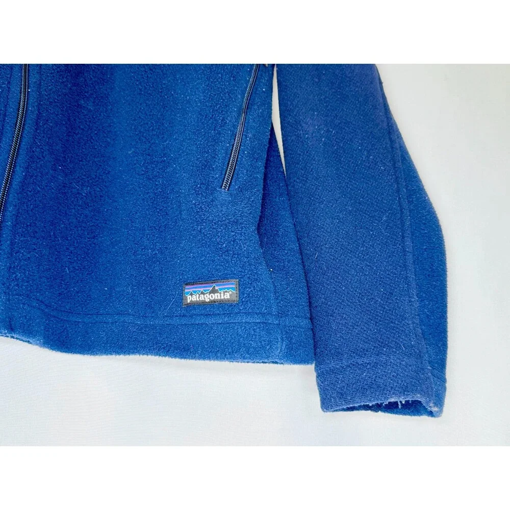 Patagonia Men's Large Blue Simple Synchilla Full Zip Fleece Jacket